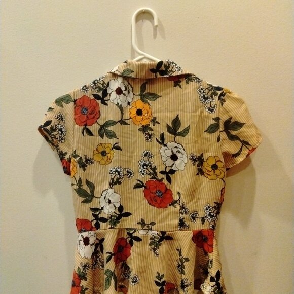 Striped and floral print top - Picture 6 of 6